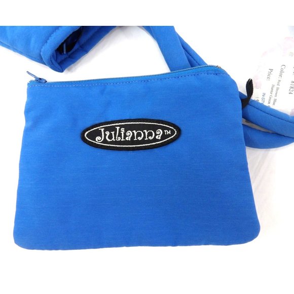 Women's Blue Quilted Tote Bag with Matching Wallet NWY - Picture 3 of 5